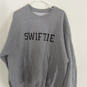 SWIFTIE Women's Gray Crew Neck Sweater